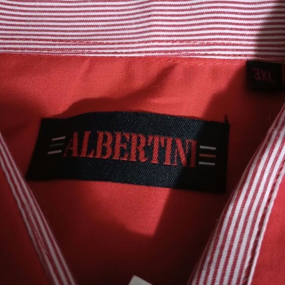 Albertini Shirt Men's 3xl‎ Button Front Red - Picture 5 of 8